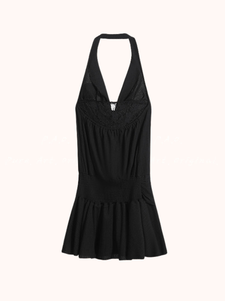 Noir Rosette Dress
