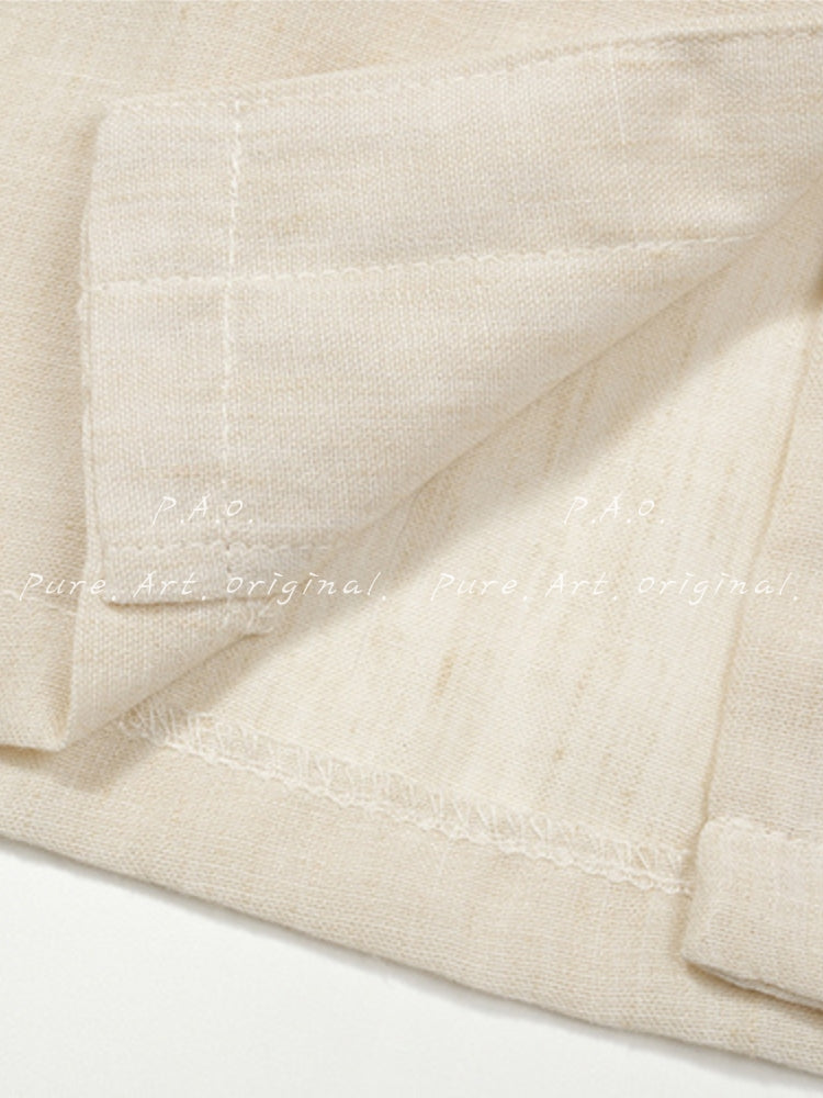 Minimal Linen-Feel Two-Piece Set