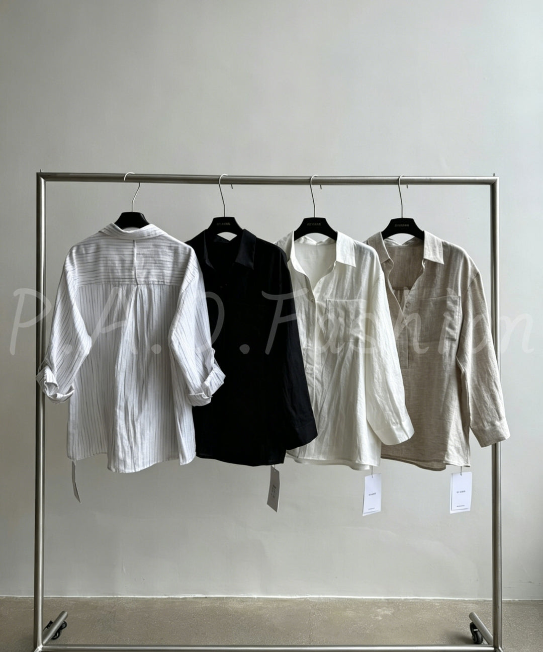 Linen Lyocell Relaxed Shirt Set