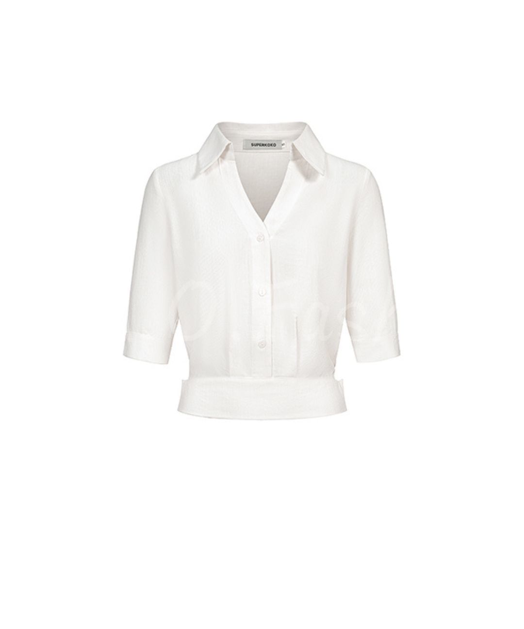Tie-Back Shirt & Wide-Leg Pants Set