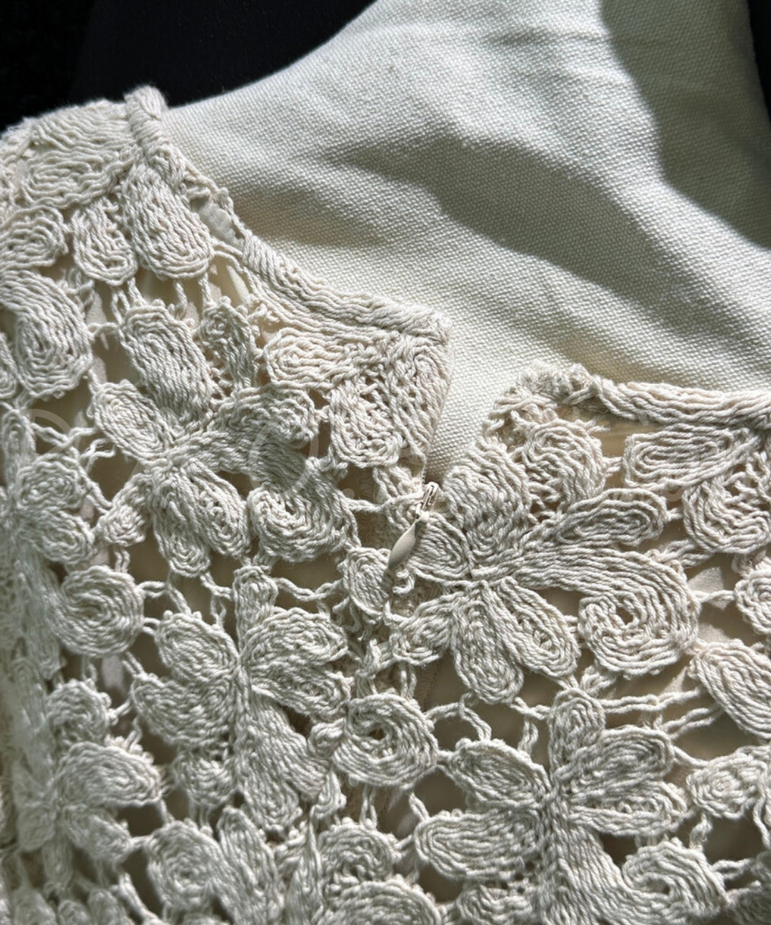 Floral Crochet A-Line Mini Dress[Available Now]