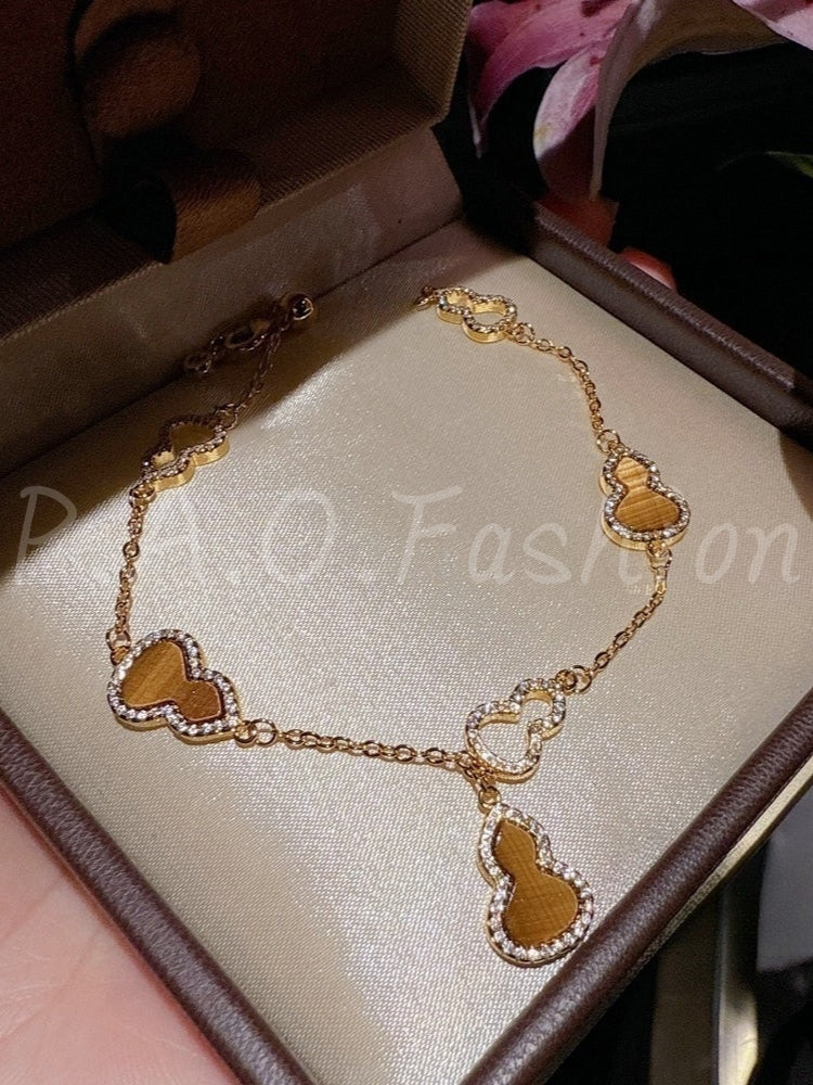 Gourd Charm Crystal Bracelet
