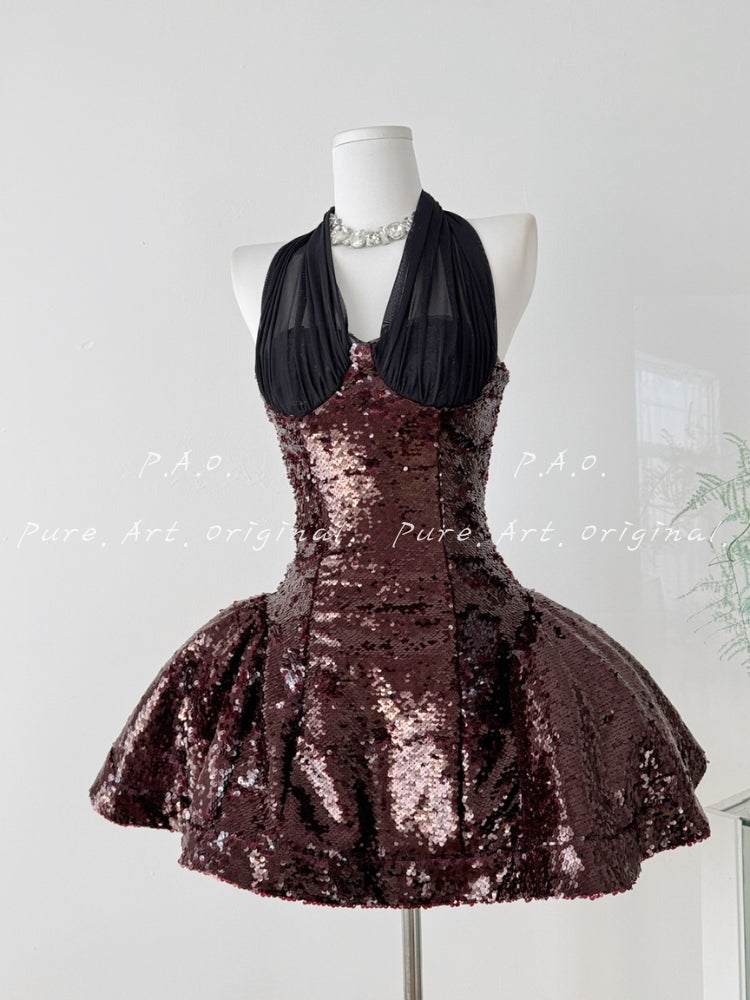 CRIMSON GLIMMER DRESS