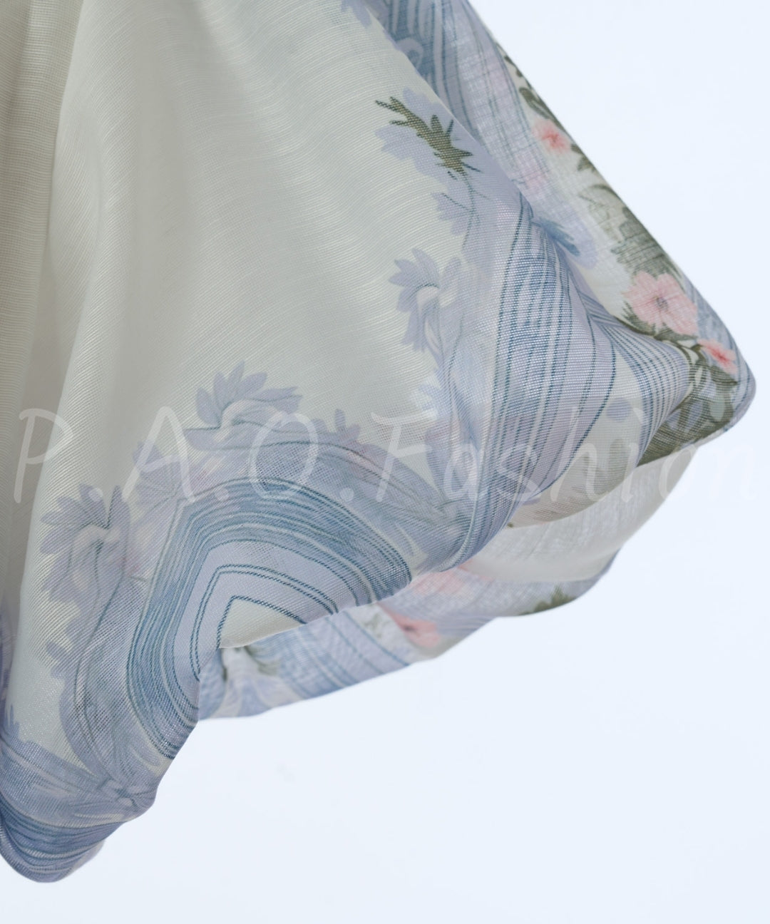 Garden Print Puff Sleeve Waist Dress[Available Now]