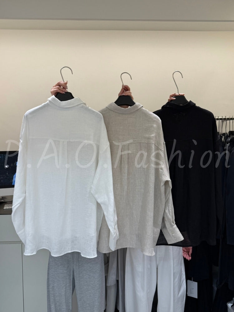 100% Linen Oversized Sun Shirt