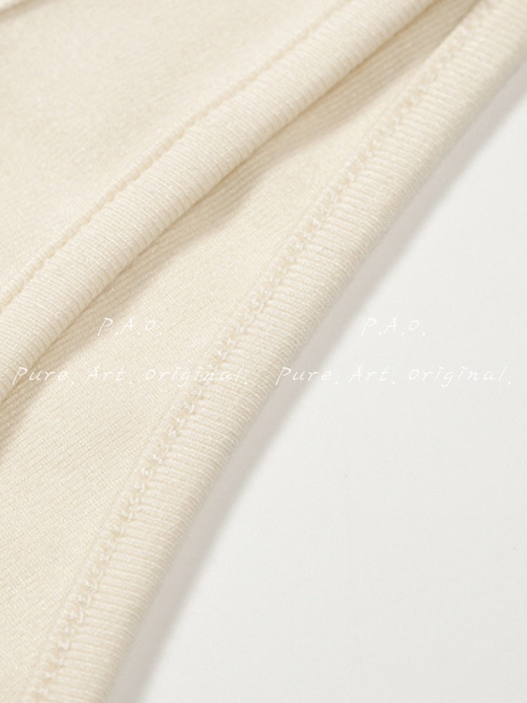 Minimal V-Neck Knit Mermaid Maxi Dress