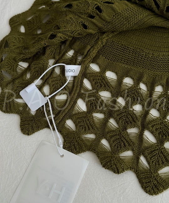 Open-Knit Strap Mini Dress[Available Now]