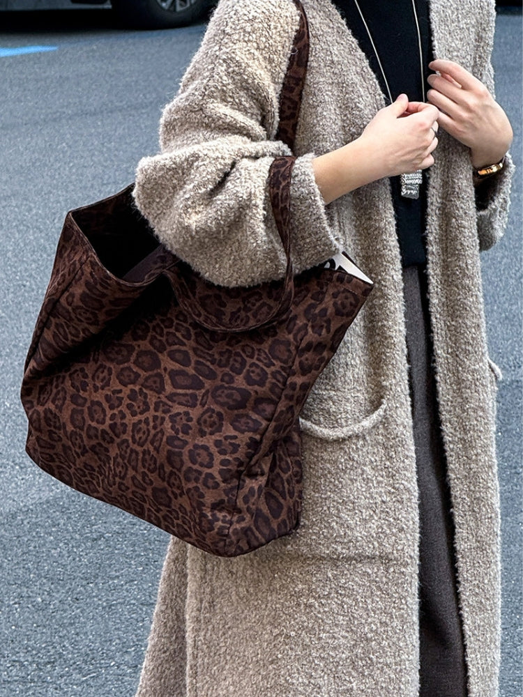 Leopard Print Oversized Tote Bag
