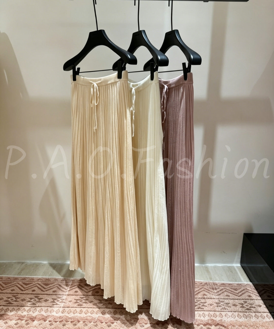 Textured Tencel A-Line Maxi Skirt