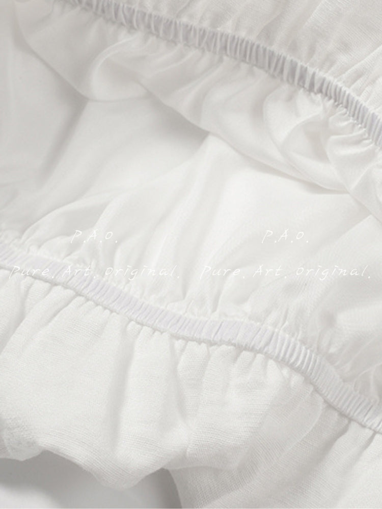 Pure White Belted Shirt Dress