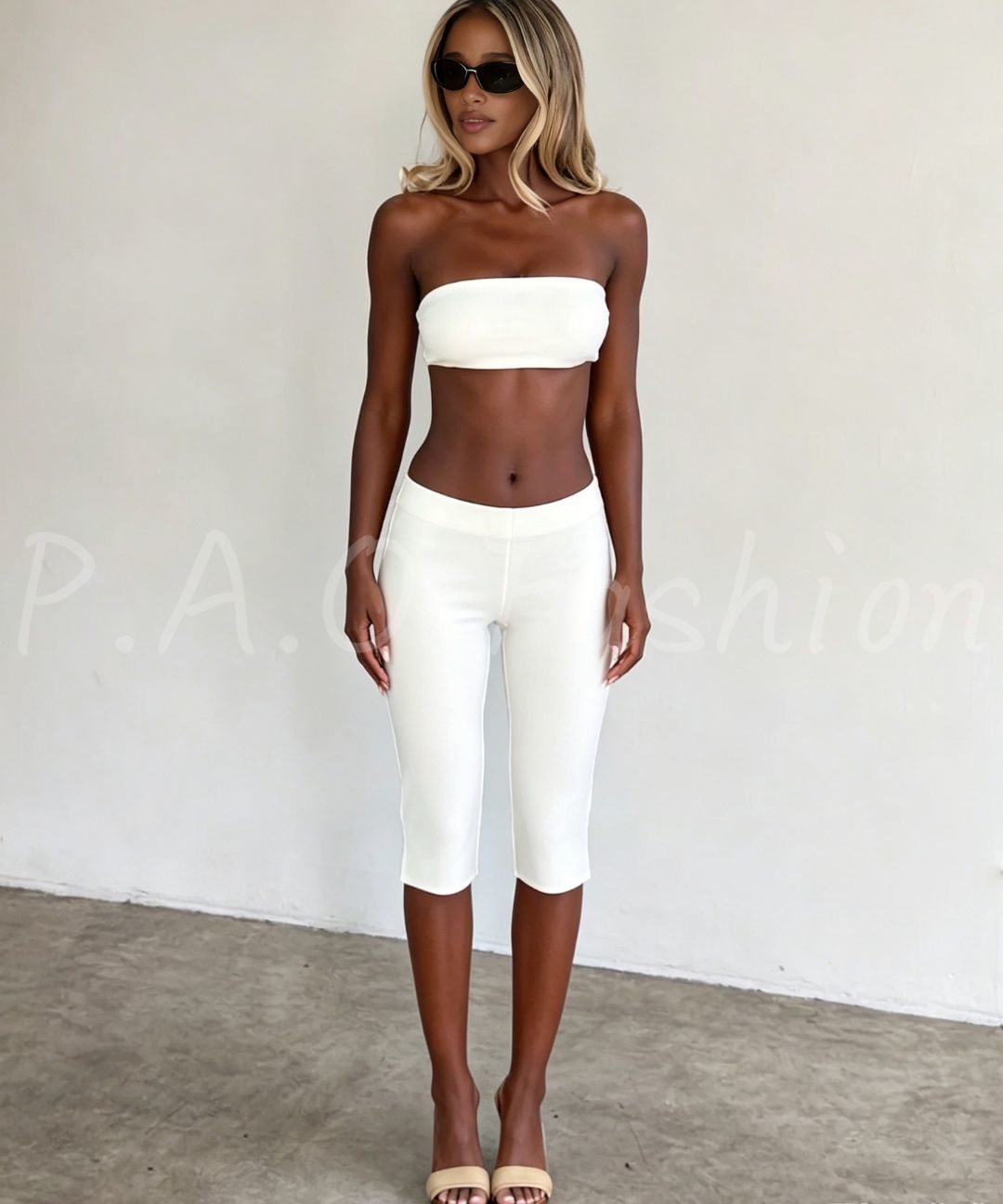 Strapless Tie-Back Capri Set