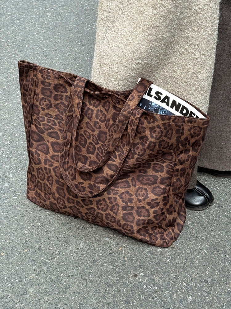 Leopard Print Oversized Tote Bag