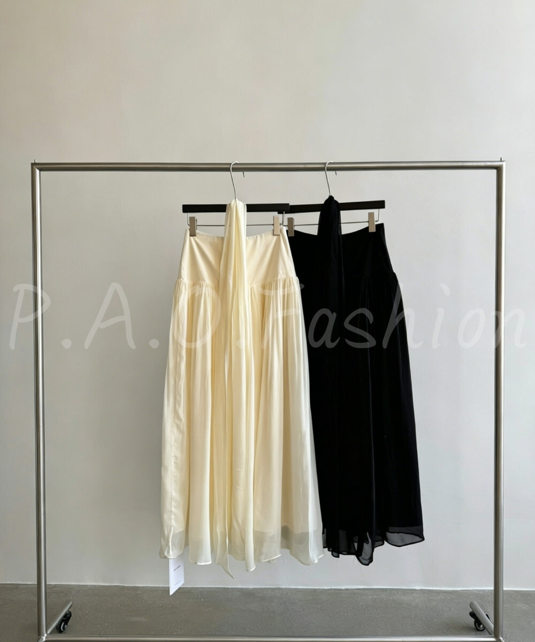 Ethereal Chiffon Bandeau Skirt Set