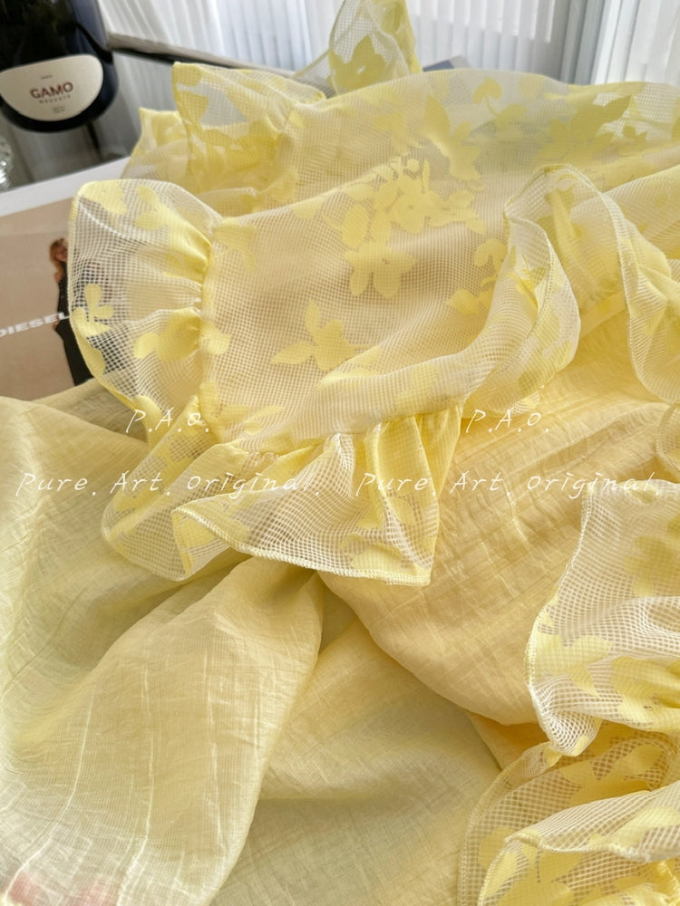 RUFFLED HALTER MAXI DRESS