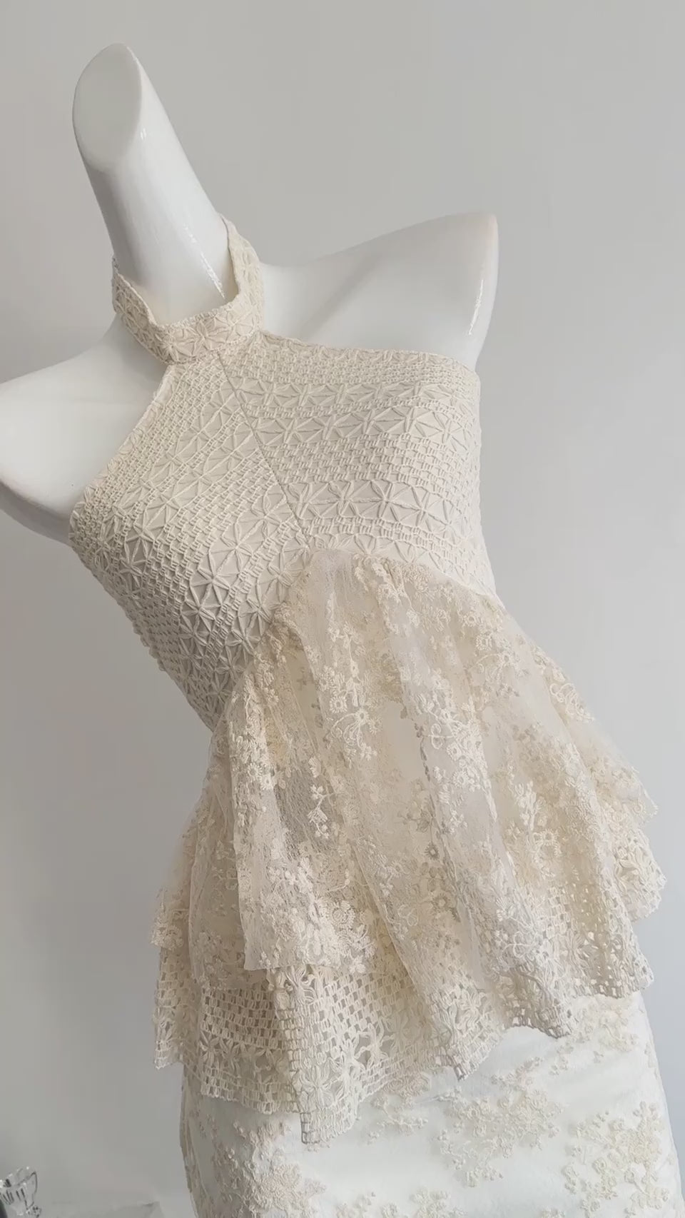 LACE HALTER TOP & SKIRT SET